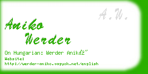 aniko werder business card